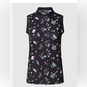 NWT RLX airflow sleeveless printed snap‎ front stop sz small